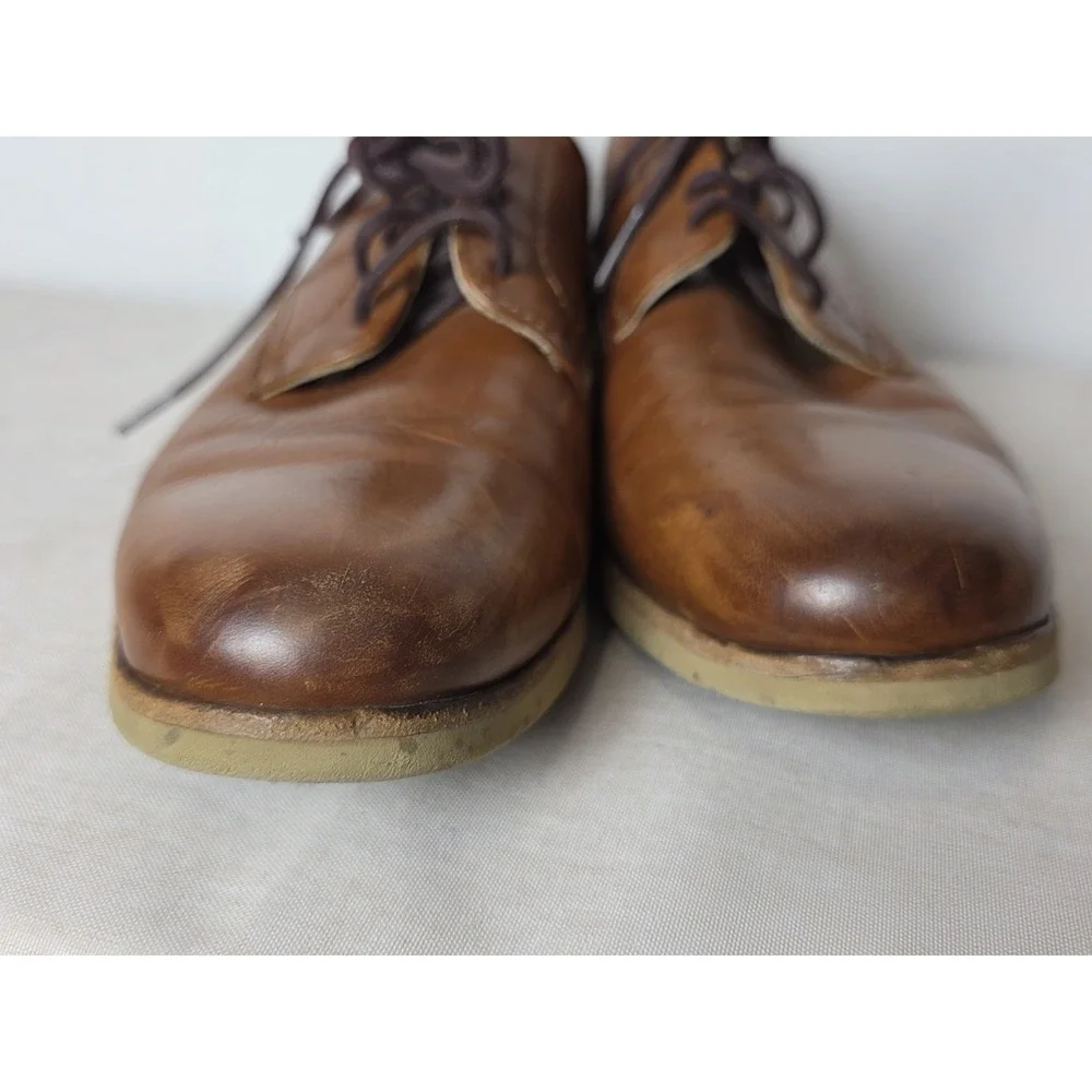 Frye Paul Oxford Saddle Leather Shoes Mens 8B Brown‎ Dress Shoes